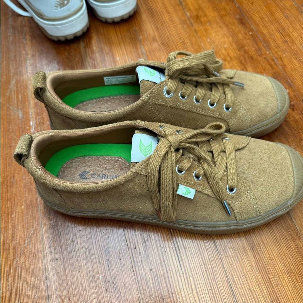 Cariuma Tan Suede Sneakers